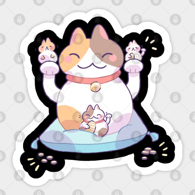 Lucky cats Sticker by Milkkoyo